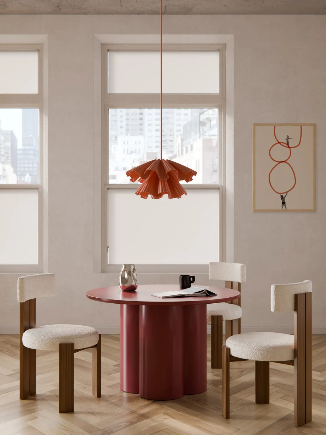 Mesas De Comedor|Mesas De Comedor>Westwing Collection Mesa de comedor redonda Keva Rojo vino