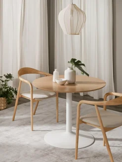 Mesas De Comedor|Mesas De Comedor>Westwing Collection Mesa de comedor redonda Menorca, tamaños diferentes Madera de fresno, blanco