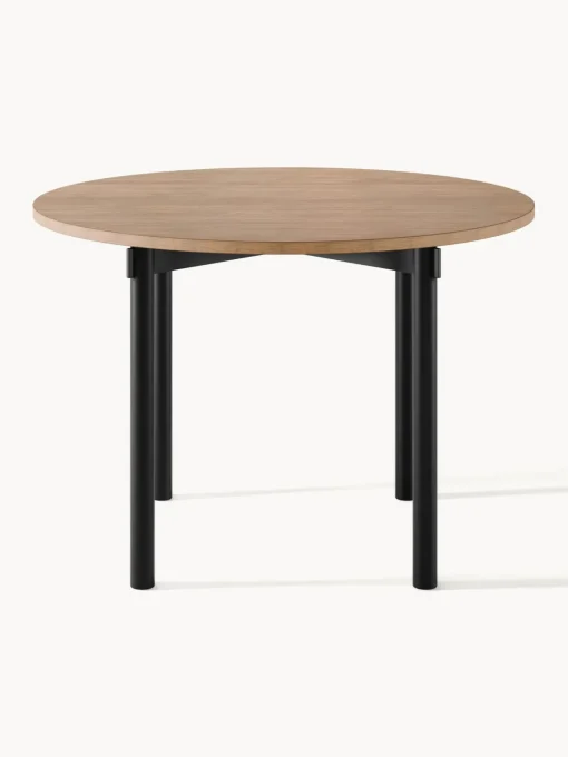Mesas De Comedor|Mesas De Comedor>Westwing Collection Mesa de comedor redonda Mavi, tamaños diferentes Madera de roble, negro