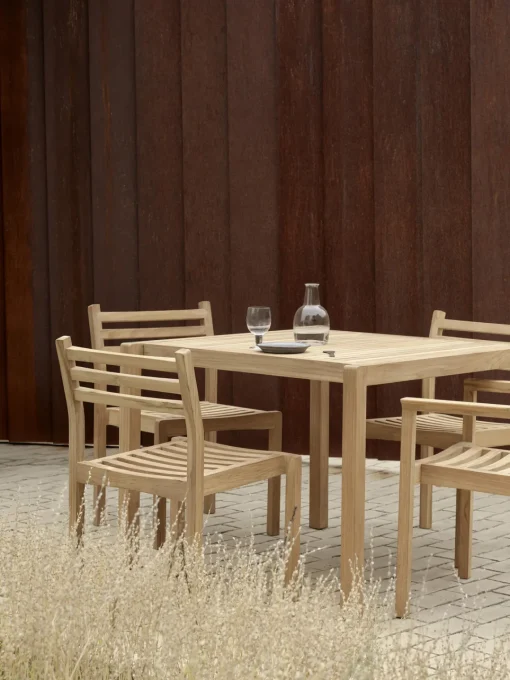Mesas De Jardín|Mesas De Jardí­N>Carl Hansen & Søn Mesa de jardín de madera de teca AH901, 100 x 99 cm