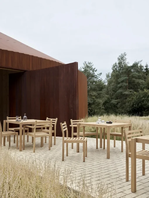 Mesas De Jardín|Mesas De Jardí­N>Carl Hansen & Søn Mesa de jardín de madera de teca AH901, 100 x 99 cm