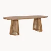 New Mesa de jardín ovalada de madera de acacia Rodano, 220 x 100 cm Mesas De Jardín|Mesas De Jardí­N