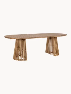 New Mesa de jardín ovalada de madera de acacia Rodano, 220 x 100 cm Mesas De Jardín|Mesas De Jardí­N