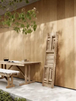 Mesas De Jardín|Mesas De Jardí­N></noscript>Carl Hansen & Søn Mesa de jardín plegable de madera de teca BM1771, 195 x78 cm