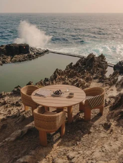 Mesa de jardín redonda de madera de eucalipto Xoriguer, Ø 140 cm Mesas De Jardín|Mesas De Jardí­N
