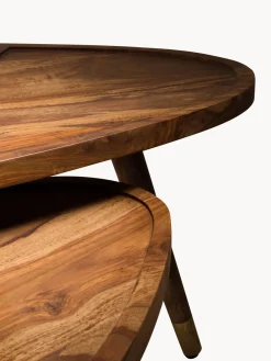 Mesas De Centro|Mesas De Centro></noscript>Dutchbone Mesas de centro ovaladas de madera sheesham Sham, 2 uds.