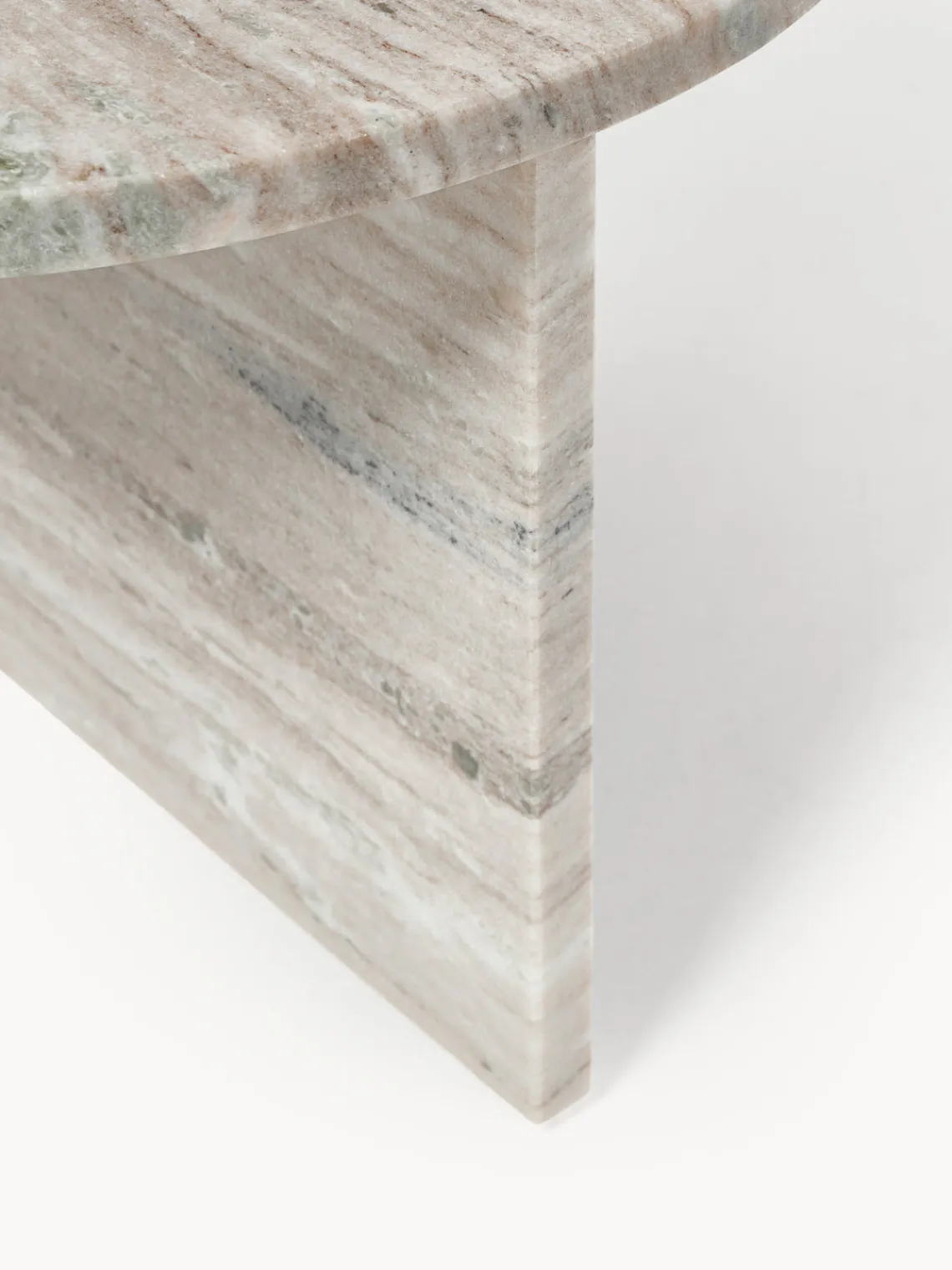 Mesas De Centro|Mesas De Centro>Westwing Collection Mesas de centro ovaladas de metal y mármol Leander, 2 uds.