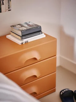 Mesitas De Noche|Mesitas De Noche></noscript>HKLIVING Mesilla de noche con cajones Ginger Orange