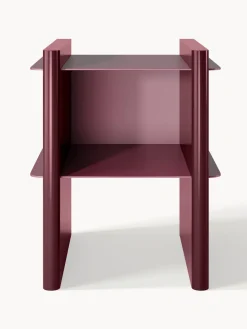 Mesitas De Noche|Mesitas De Noche></noscript>Westwing Collection Mesilla de noche con elementos de metal Rami Rosa, color vino