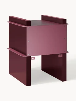 Mesitas De Noche|Mesitas De Noche></noscript>Westwing Collection Mesilla de noche con elementos de metal Rami Rosa, color vino