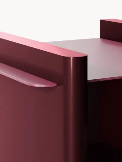 Mesitas De Noche|Mesitas De Noche></noscript>Westwing Collection Mesilla de noche con elementos de metal Rami Rosa, color vino