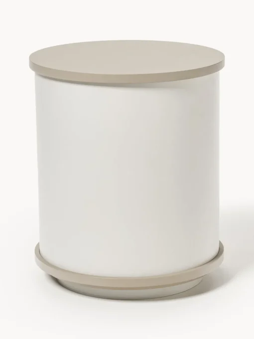 Mesitas De Noche|Mesitas De Noche>Westwing Collection Mesilla de noche con puerta corredera Svea Gris claro, beige