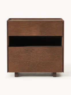 Mesitas De Noche|Mesitas De Noche></noscript>Westwing Collection Mesilla de noche de madera Larsen Madera de roble lacada en marrón oscuro