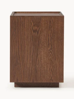 Mesitas De Noche|Mesitas De Noche></noscript>Westwing Collection Mesilla de noche de madera Larsen Madera de roble lacada en marrón oscuro