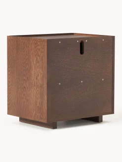 Mesitas De Noche|Mesitas De Noche></noscript>Westwing Collection Mesilla de noche de madera Larsen Madera de roble lacada en marrón oscuro