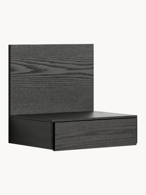 Mesitas De Noche|Mesitas De Noche>New Works Mesilla de noche de pared Tana Madera de roble lacada en negro