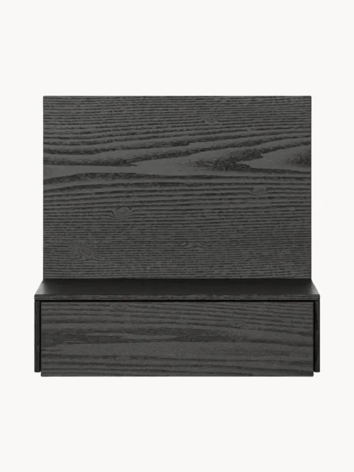 Mesitas De Noche|Mesitas De Noche>New Works Mesilla de noche de pared Tana Madera de roble lacada en negro