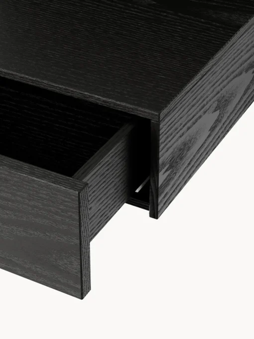 Mesitas De Noche|Mesitas De Noche>New Works Mesilla de noche de pared Tana Madera de roble lacada en negro