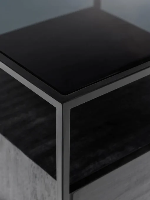 Mesitas De Noche|Mesitas De Noche>Westwing Collection Mesita de noche con cajón Theodor Madera de mango, negro