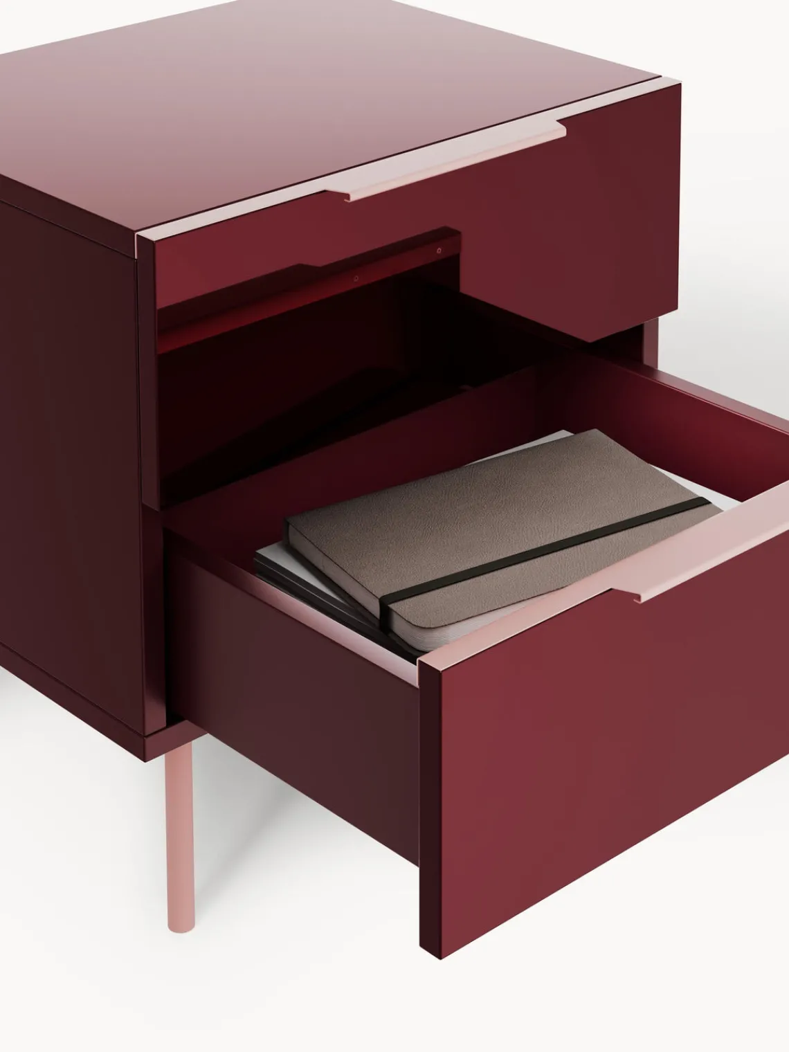 Discount Mesita de noche de alto brillo Lenne Mesitas De Noche|Mesitas De Noche