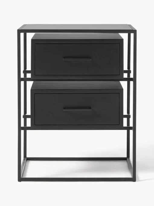 Mesitas De Noche|Mesitas De Noche>Westwing Collection Mesita de noche de madera de mango Lyle Negro