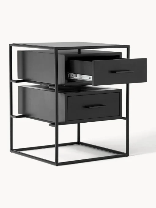Mesitas De Noche|Mesitas De Noche>Westwing Collection Mesita de noche de madera de mango Lyle Negro