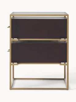 Mesitas De Noche|Mesitas De Noche></noscript>Westwing Collection Mesita de noche de madera de mango Lyle Madera de mango oscura, dorado