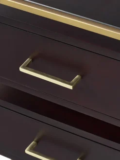 Mesitas De Noche|Mesitas De Noche></noscript>Westwing Collection Mesita de noche de madera de mango Lyle Madera de mango oscura, dorado