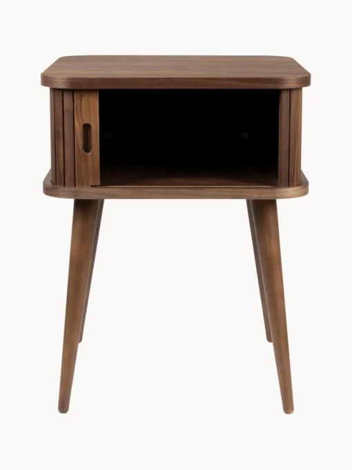 Mesitas De Noche|Mesitas De Noche>Zuiver Mesita de noche de madera Barbier, puerta corredera Madera de nogal