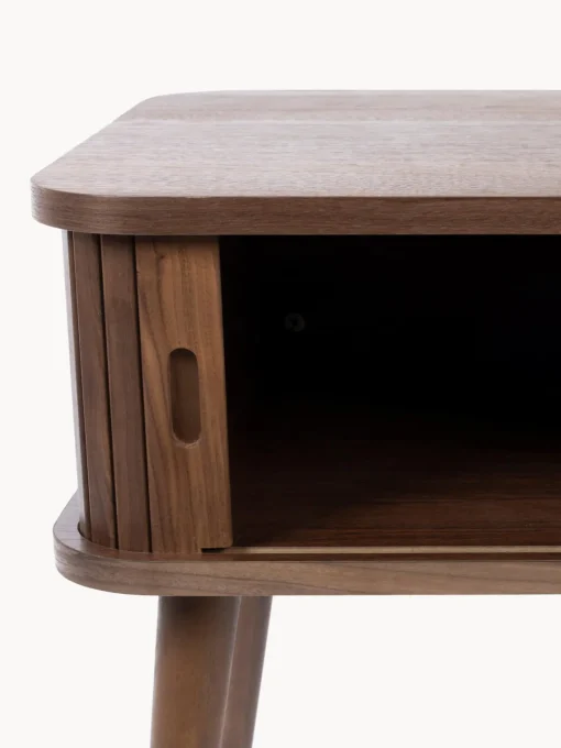 Mesitas De Noche|Mesitas De Noche>Zuiver Mesita de noche de madera Barbier, puerta corredera Madera de nogal