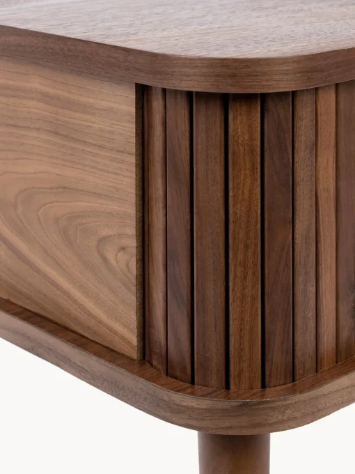 Mesitas De Noche|Mesitas De Noche>Zuiver Mesita de noche de madera Barbier, puerta corredera Madera de nogal