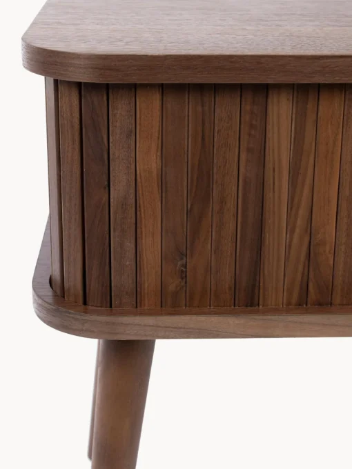 Mesitas De Noche|Mesitas De Noche>Zuiver Mesita de noche de madera Barbier, puerta corredera Madera de nogal