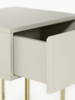 Mesitas De Noche|Mesitas De Noche></noscript>Westwing Collection Mesita de noche de madera Joe Beige claro, dorado