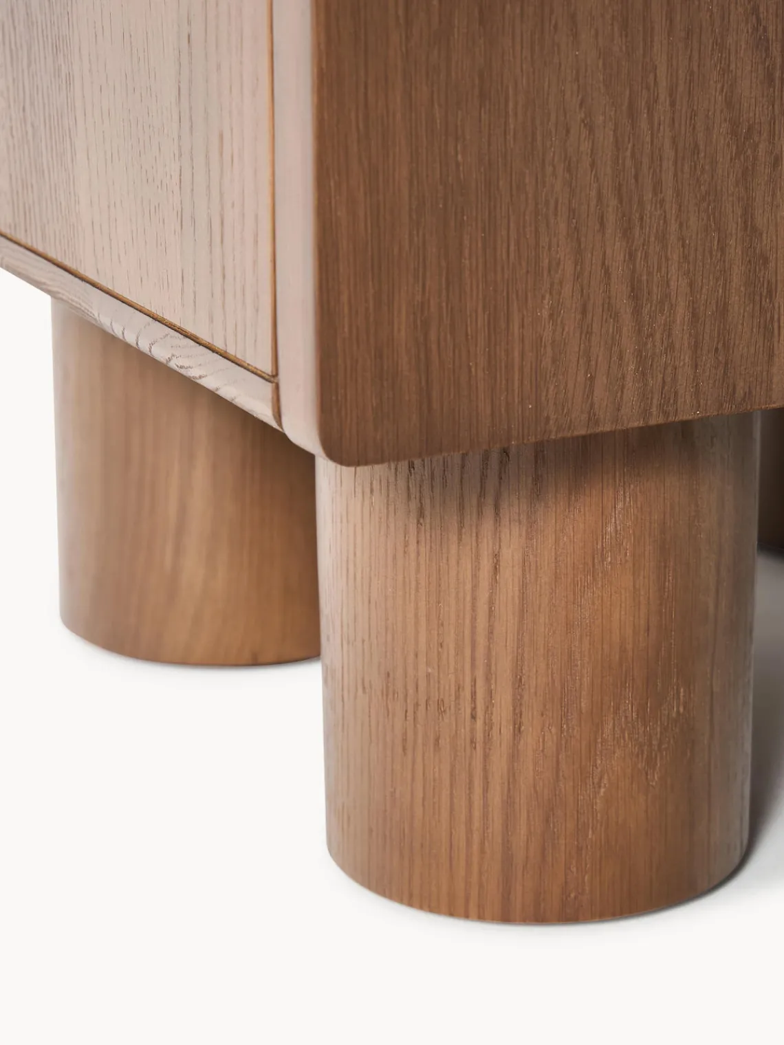 Mesitas De Noche|Mesitas De Noche>Westwing Collection Mesita de noche de madera de roble Cadi Madera de roble pintado marrón