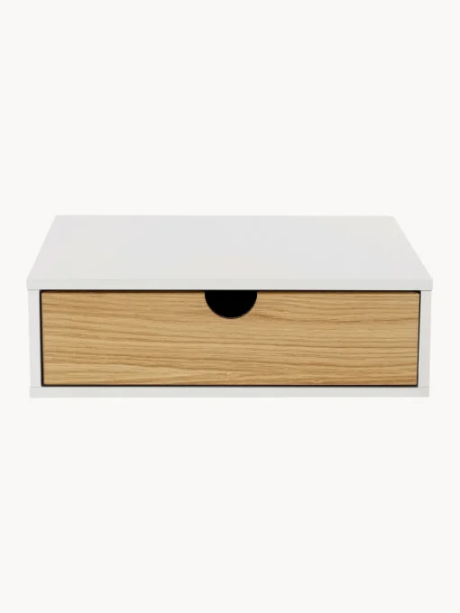 Mesitas De Noche|Mesitas De Noche>Woodman Mesita de noche de pared Farsta Madera de roble, blanco