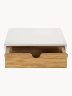 Mesitas De Noche|Mesitas De Noche></noscript>Woodman Mesita de noche de pared Farsta Madera de roble, blanco