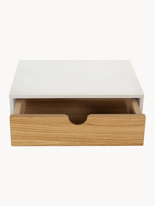 Mesitas De Noche|Mesitas De Noche>Woodman Mesita de noche de pared Farsta Madera de roble, blanco