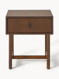 Mesitas De Noche|Mesitas De Noche></noscript>Westwing Collection Mesita de noche de roble con cajón Diana Madera oscura