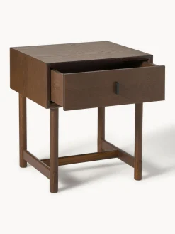 Mesitas De Noche|Mesitas De Noche></noscript>Westwing Collection Mesita de noche de roble con cajón Diana Madera oscura