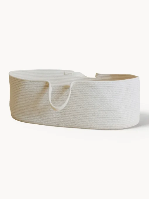 Cunas Para Bebé|Decoración Infantil>Metallbude Moisés artesanal Robe Tejido blanco Off White