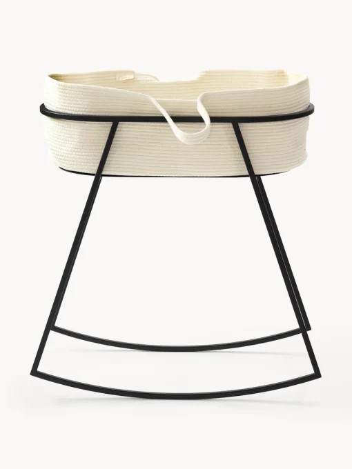 Cunas Para Bebé|Decoración Infantil>Metallbude Moisés artesanal Robe Tejido blanco Off White