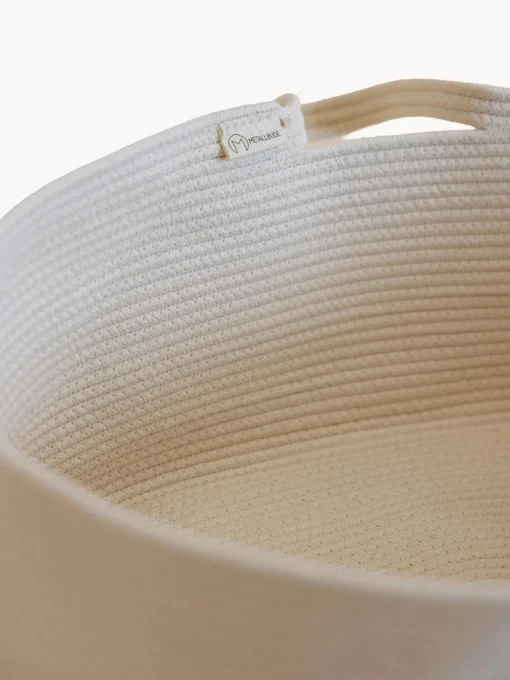 Cunas Para Bebé|Decoración Infantil>Metallbude Moisés artesanal Robe Tejido blanco Off White
