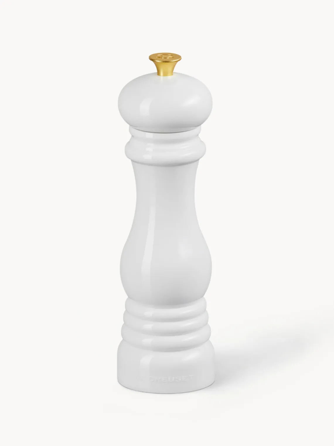Molinillos De Especias|Molinillos De Especias>LE CREUSET Molinillo de sal con mecanismo de cerámica Creuset Blanco brillante, dorado