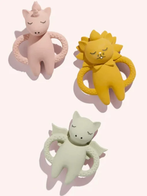 Chupetes Y Mordedores|Decoración Infantil>Konges Slojd Mordedor de goma pintado a mano Rose