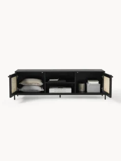 Muebles De Tv|Muebles De Tv></noscript>Westwing Collection Mueble de TV con tejido vienés Vienna Madera de mango, negro