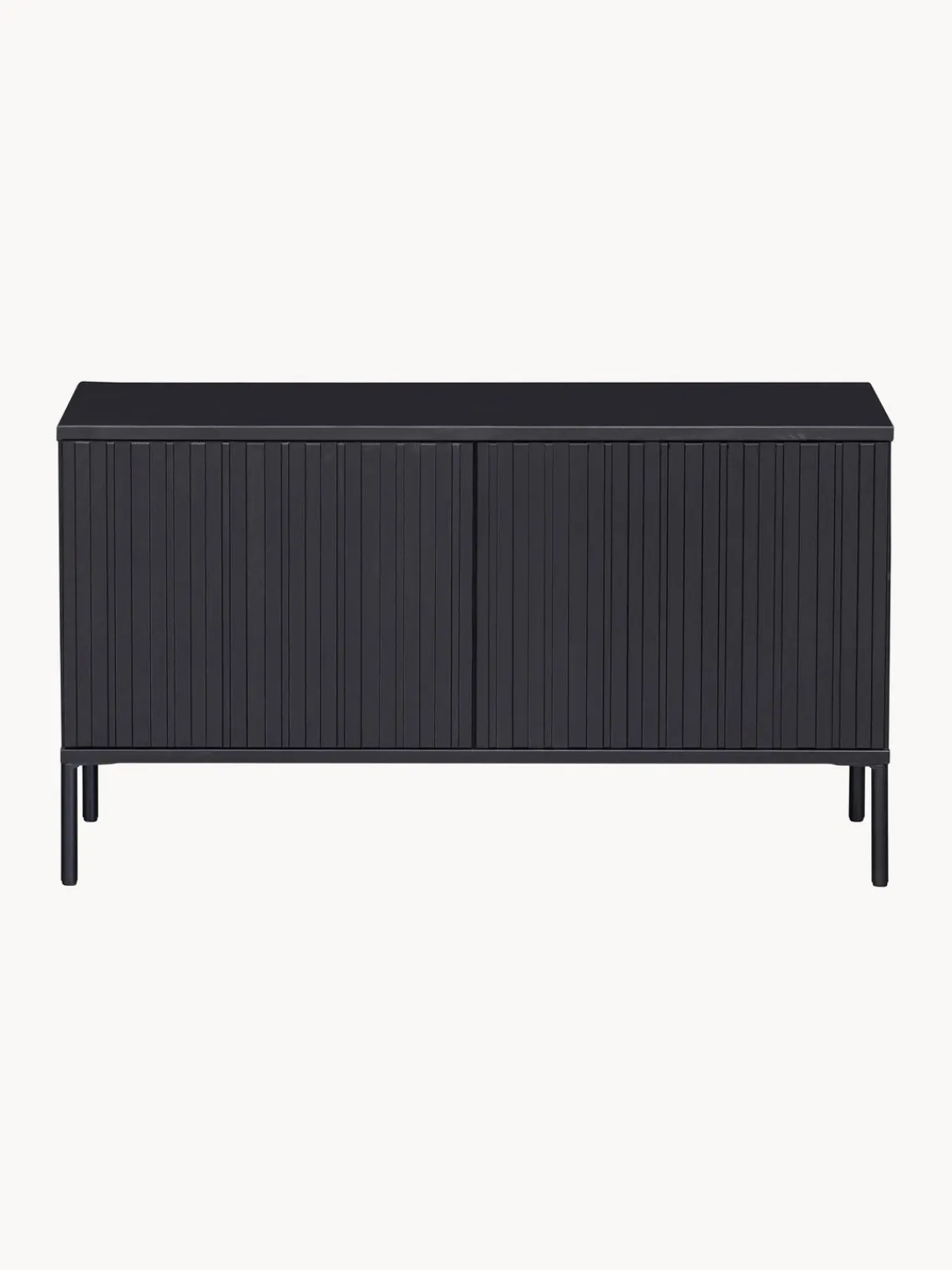 Muebles De Tv|Muebles De Tv> Mueble TV de madera de pino Avourio, 2 puertas Madera de pino negra