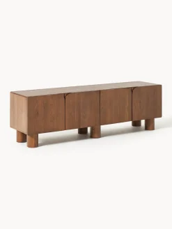 Muebles De Tv|Muebles De Tv>Westwing Collection Mueble TV de madera de roble Cadi Madera de roble pintado marrón