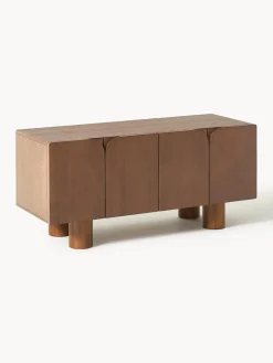Muebles De Tv|Muebles De Tv>Westwing Collection Mueble TV de madera de roble Cadi Madera de roble pintado marrón