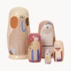 Muñecos nido de madera Schima Superba, 5 uds. Niños Juguetes A Partir De 1 Año|Decoración Infantil
