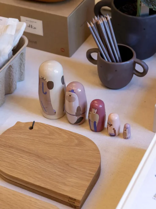 Muñecos nido de madera Schima Superba, 5 uds. Niños Juguetes A Partir De 1 Año|Decoración Infantil